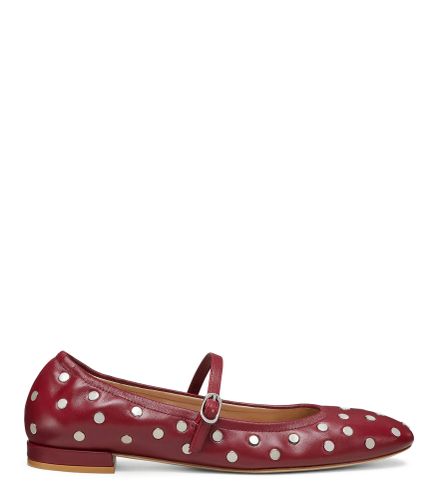 CLARIS STUD BALLET FLAT, Last chance, , CUIR DE VEAU LISSE - Stuart Weitzman - Modalova