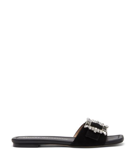 SHINE BUCKLE SLIDE SANDAL, Sandales, , DAIM - Stuart Weitzman - Modalova