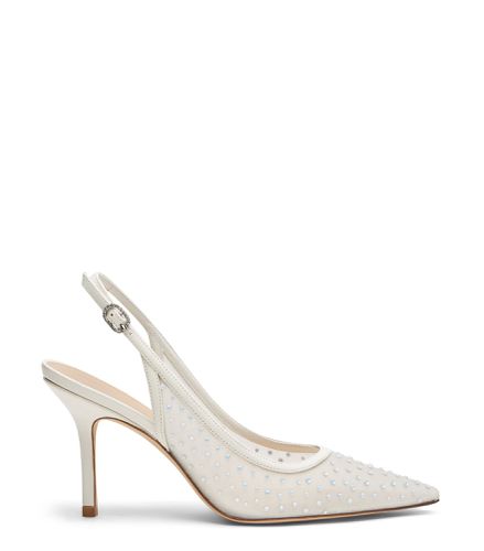 EMILIA MESH 85 SLINGBACK, ESCARPINS BLANCS, /FROSTED , MESH/CRISTAL - Stuart Weitzman - Modalova