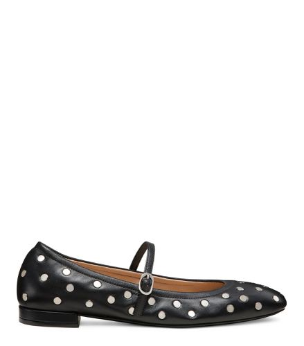 CLARIS STUD BALLET FLAT, CHAUSSURES PLATES ET MOCASSINS, , CUIR DE VEAU LISSE - Stuart Weitzman - Modalova