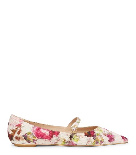 EMILIA MARY JANE FLAT, CHAUSSURES PLATES ET MOCASSINS, , FLORAL PRINTED JACQUARD - Stuart Weitzman - Modalova