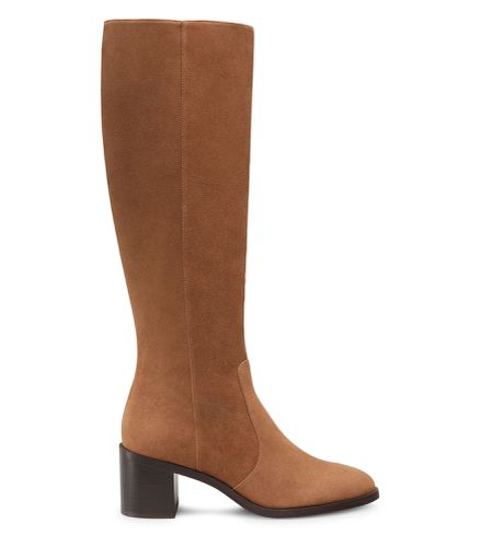 ESME ZIP BOOT, BOTTES ET BOTTINES, /BRUN FONCÉ, DAIM/TALON EMPILÉ - Stuart Weitzman - Modalova