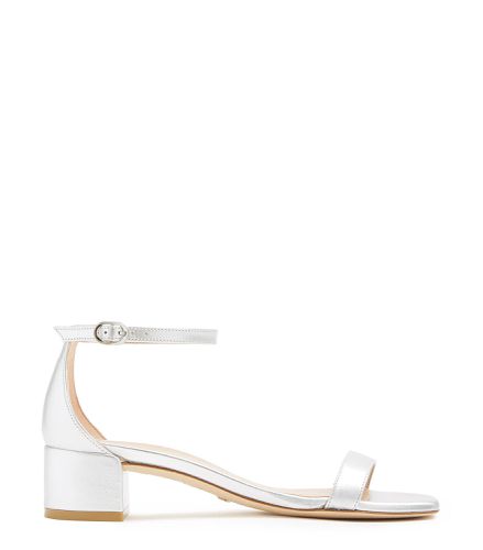 NUDISTCURVE 35 BLOCK SANDAL, Chaussures, , MÉTALLISÉ LIQUIDE - Stuart Weitzman - Modalova