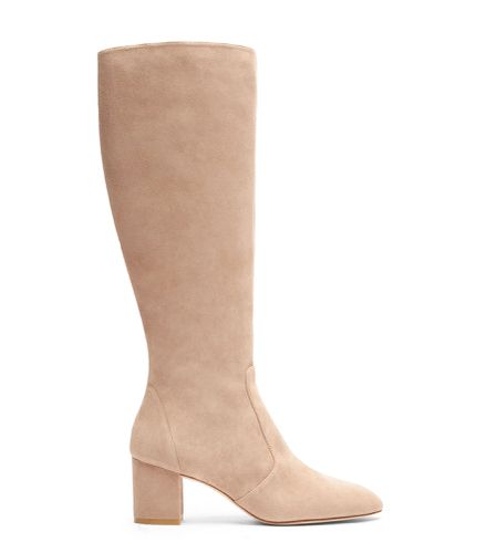 YULIANA 60 KNEE-HIGH ZIP BOOT, BOTTES ET BOTTINES, , DAIM - Stuart Weitzman - Modalova