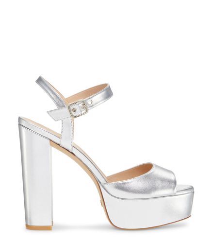 RYDER 95 PLATFORM SANDAL, SANDALES, , MÉTALLISÉ LIQUIDE - Stuart Weitzman - Modalova