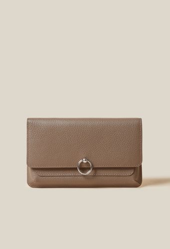 Pochette large cuir grainé - Claudie Pierlot - Modalova