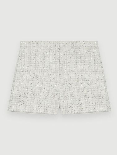 Short En Tweed Écru À Sequins - Maje - Modalova