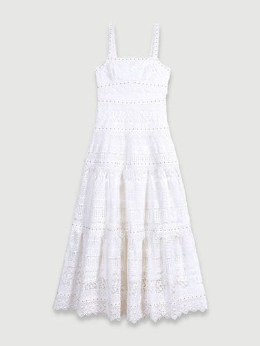 Robe Longue En Crochet - Blanc - Maje - Modalova