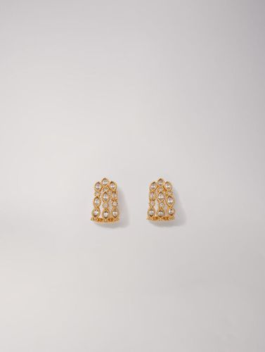 Boucles D'Oreille À Strass - Idée Cadeau - Doré - Maje - Modalova