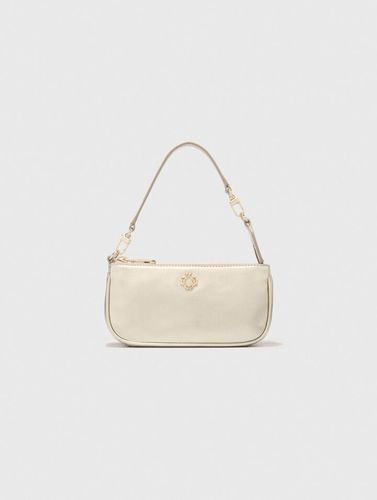 Pochette En Cuir Métallisé - Doré - Maje - Modalova
