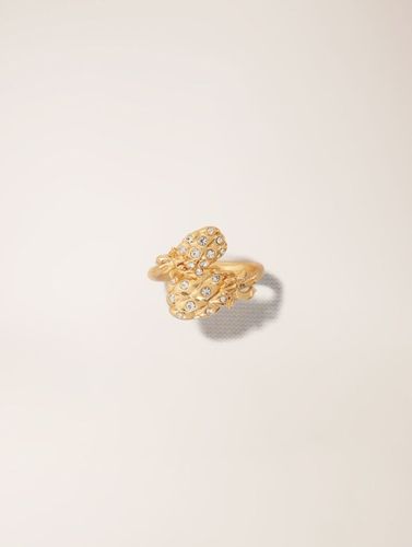 Bague Double Ananas À Strass - Doré - Maje - Modalova