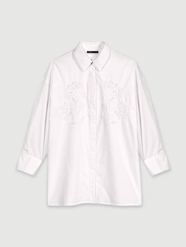 Chemise Popeline À Crochet - Blanc - Maje - Modalova