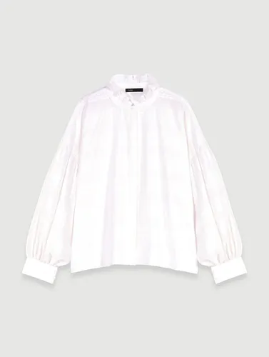 Chemise Brodée À Volants - Blanc - Maje - Modalova