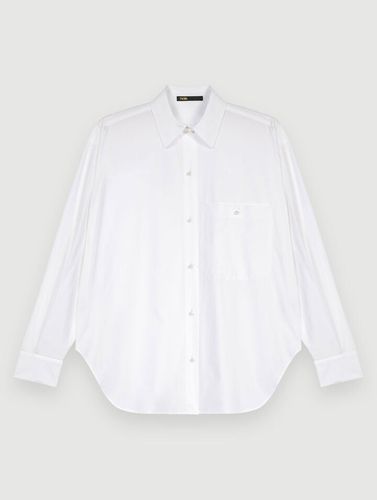 Chemise En Popeline De Coton Blanche - Maje - Modalova