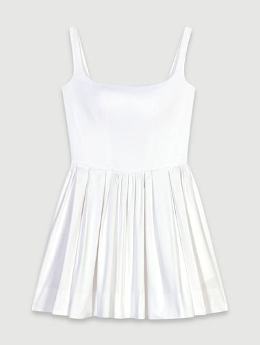 Robe Courte En Coton - Blanc - Maje - Maje - Modalova