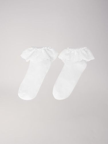 Chaussettes À Volants Dentelle - Blanc - Maje - Modalova