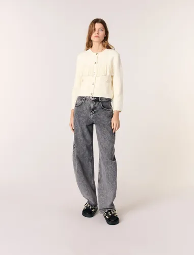 Cardigan À Franges - Blanc - Maje - Maje - Modalova