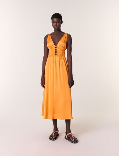 Robe Longue Satinée - Maje - Modalova