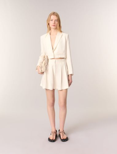 Veste De Tailleur Courte - Blanc - Maje - Modalova
