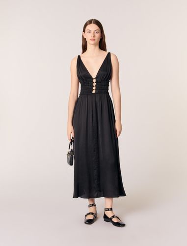 Robe Satinée Ajourée - Maje - Modalova