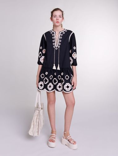 Robe Tunique Courte Brodée - Maje - Modalova