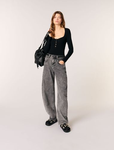 Pull Décolleté En Maille Côtelée - Maje - Modalova