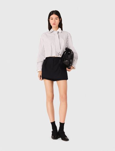 Chemise Rayée Strassée Avec Cravate - Maje - Modalova