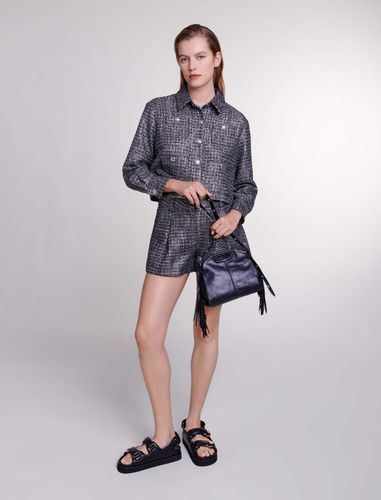 Veste En Tweed - Argent - Maje - Maje - Modalova
