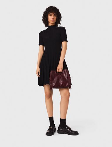 Robe Courte En Maille - Noir - Maje - Maje - Modalova