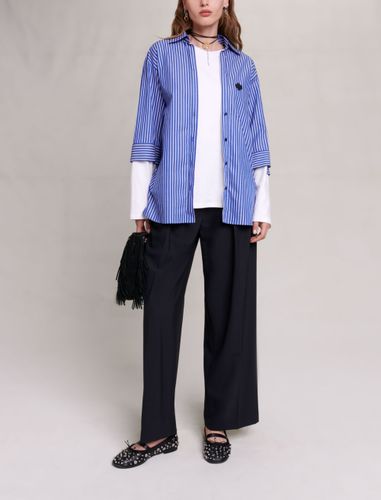 Chemise Tee-shirt - Bleu - Maje - Maje - Modalova