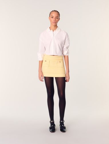 Mini-jupe En Tweed - Jaune - Maje - Maje - Modalova