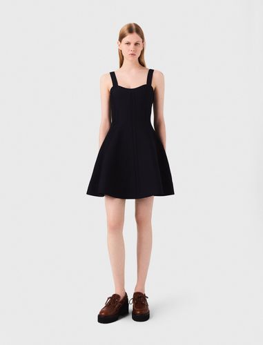Robe Patineuse Courte En Maille - Bleu - Maje - Modalova