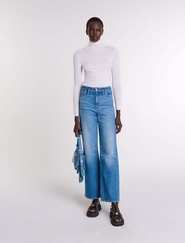 Pull En Laine Et Soie - Blanc - Maje - Modalova