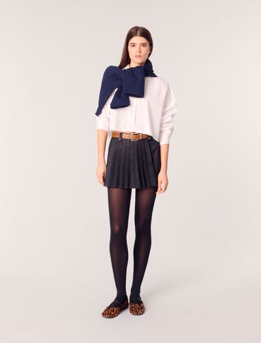 Short Trompe L'Œil En Denim Plissé - Maje - Modalova
