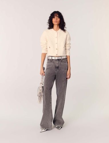 Cardigan Court Effet Tweed - Blanc - Maje - Modalova