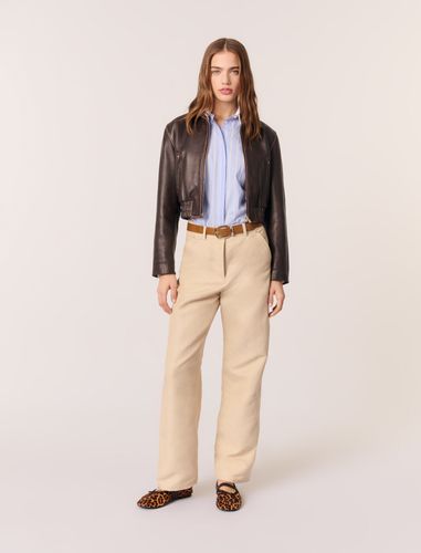Pantalon Tailleur En Lin Et Coton - Maje - Modalova