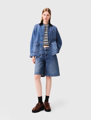 Veste En Jean Délavé - Maje - Modalova