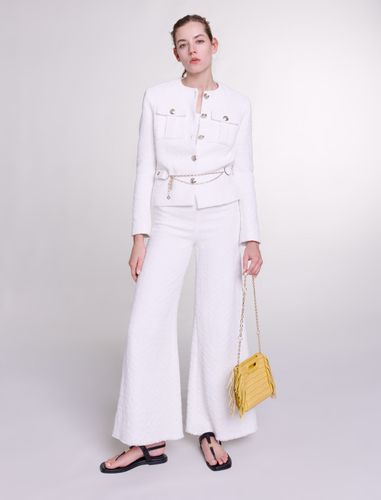 Veste En Tweed - Blanc - Maje - Maje - Modalova