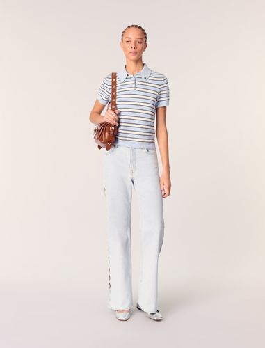 Polo En Maille À Rayures - Maje - Modalova