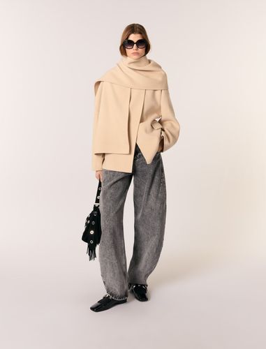 Manteau Double Face À Écharpe - Maje - Modalova