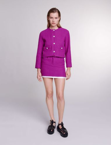 Veste En Tweed - Rose - Maje - Maje - Modalova