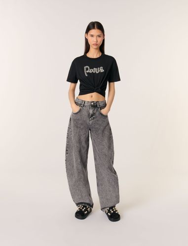 Tee-shirt Brodé - Noir - Maje - Maje - Modalova