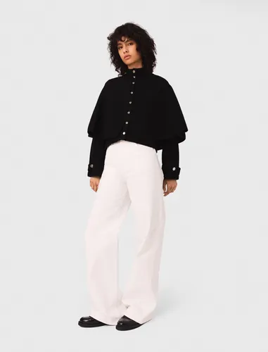 Cardigan Effet Cape - Noir - Maje - Maje - Modalova