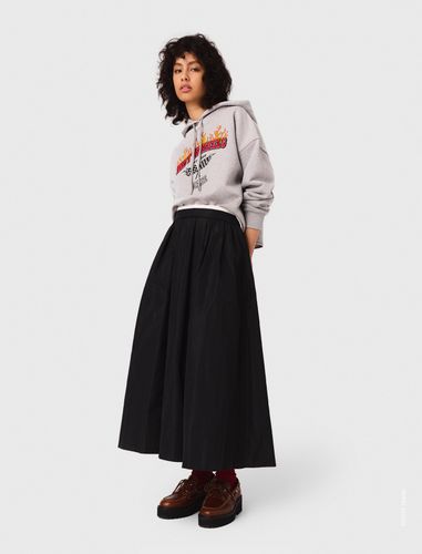 Sweatshirt Crop Avec Logo Brodé - Gris - Maje - Modalova