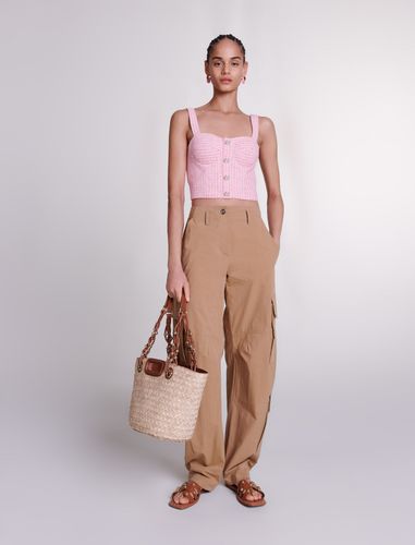Crop Top En Tweed - Orange - Maje - Maje - Modalova