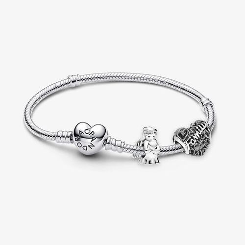 Bracelet Composé Ange de l'Amour & Cœur de Famille - Pandora - Modalova