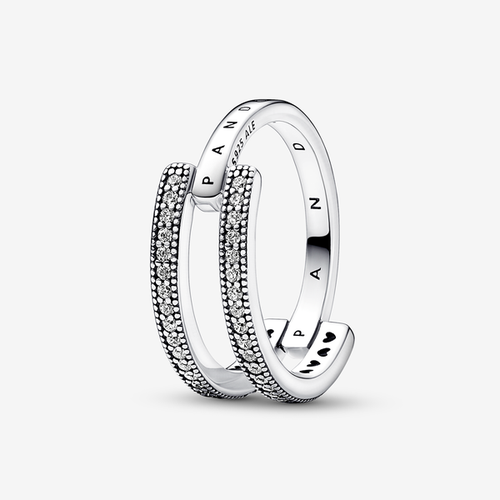 Bague Double Signature et Pavé Signature - Pandora - Modalova