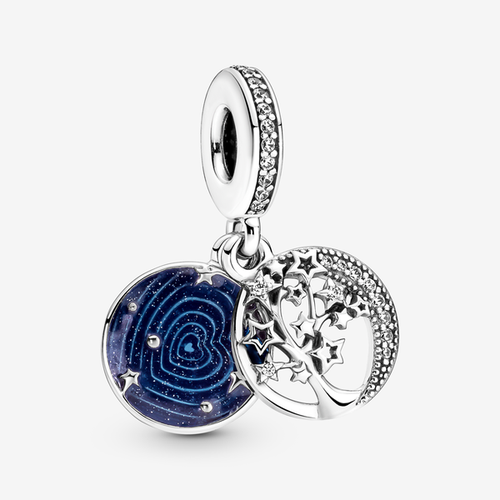 Charm Pendant Double Arbre & Lune de la Galaxie - Pandora - Modalova