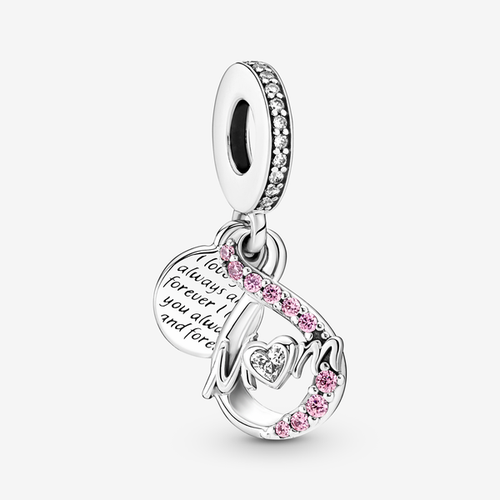 Charm Pendant Double Mom et Infini Pavé - Pandora - Modalova