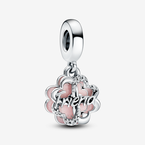 Charm Pendant Double Amitié Trèfle à Quatre Feuilles - Pandora - Modalova